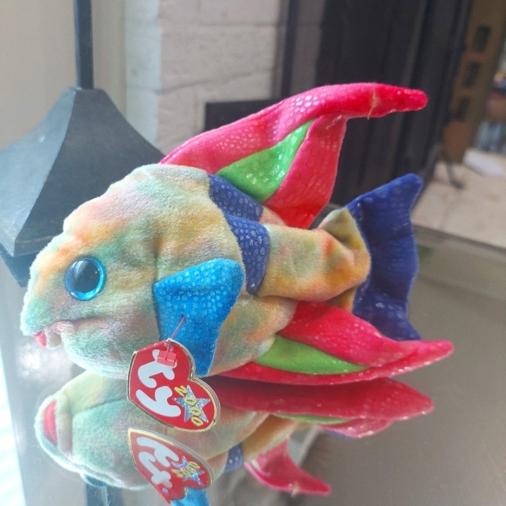 Ty Beanie Baby Babies 2000 ARUBA the Angel Fish 7" Beanbag Plush Stuffed Toy